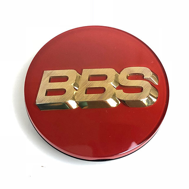 Genuine BBS Red / Gold 3D logo 70mm center cap set