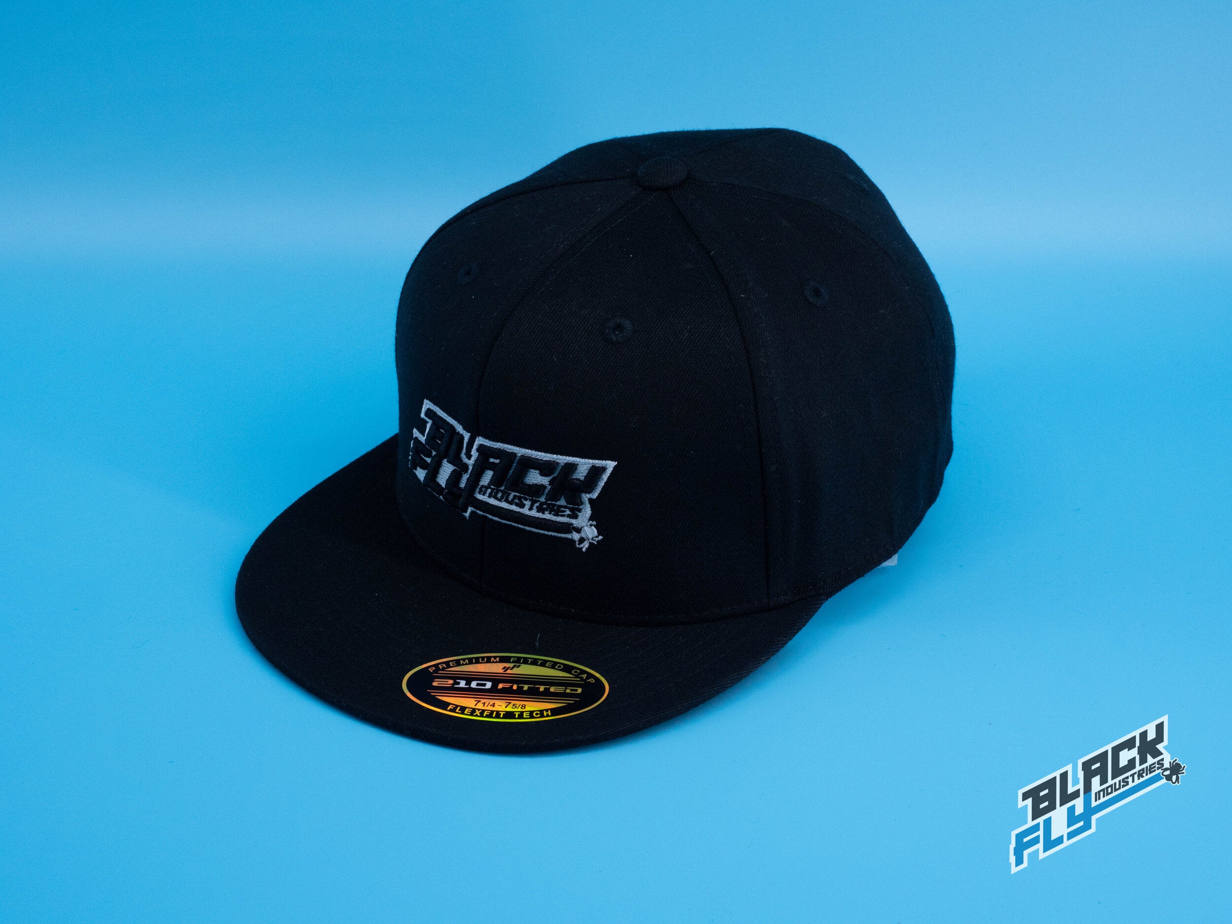 Black Fly Industries Flexfit 210 Flat Bill hat- Black