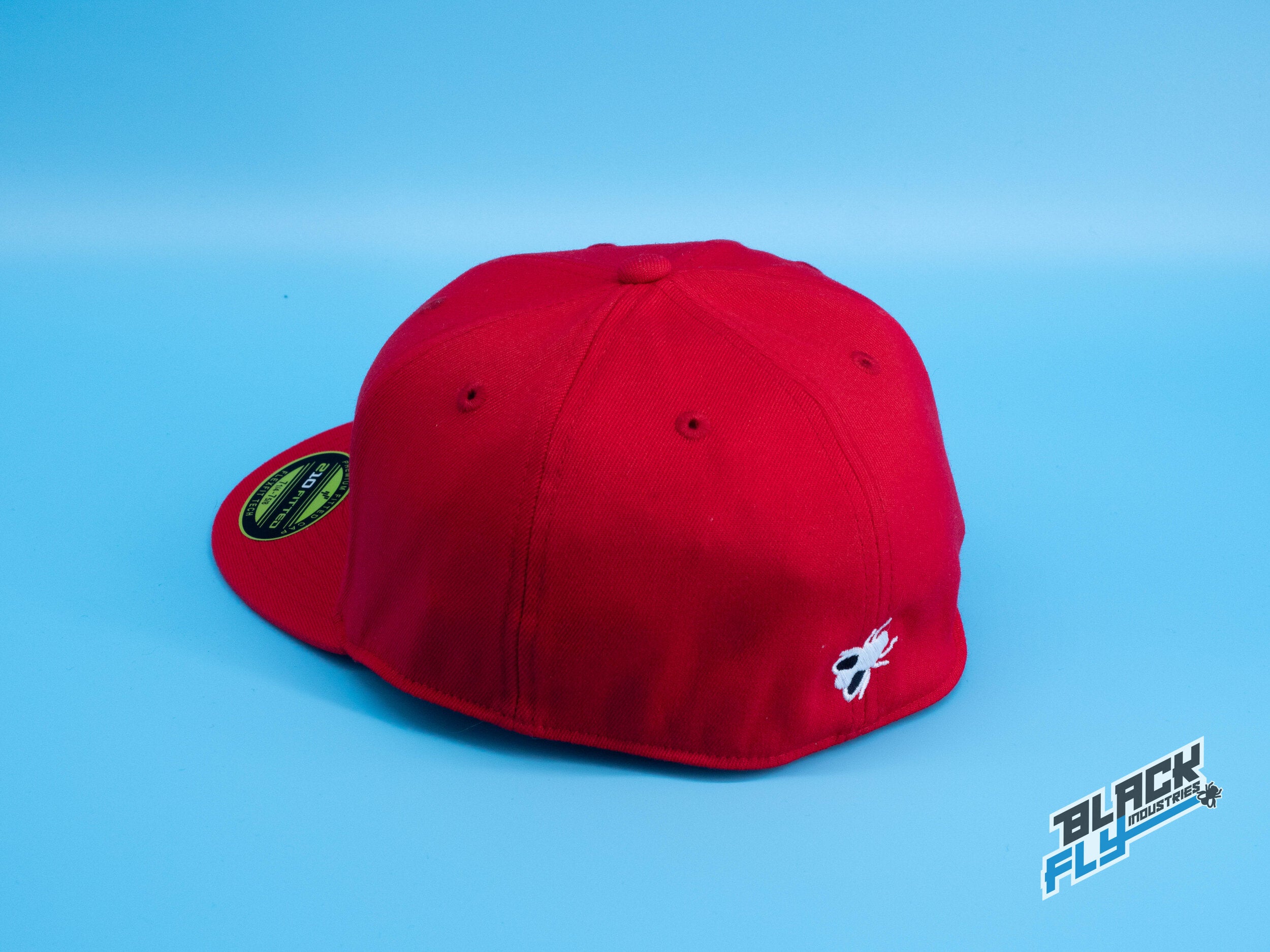 Black Fly Industries Flexfit 210 Flat Bill hat- Red