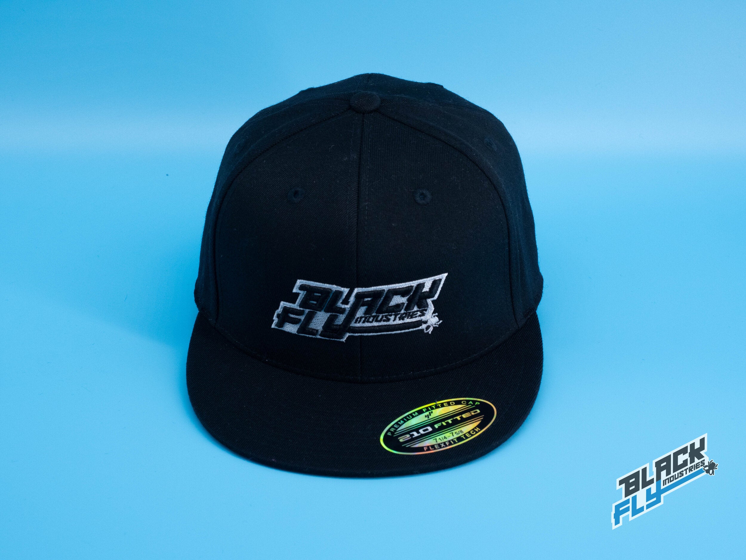 Black Fly Industries Flexfit 210 Flat Bill hat- Black