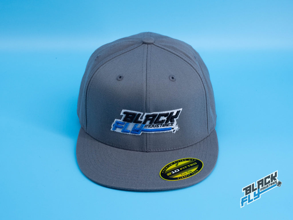 Black Fly Industries Flexfit 210 Flat Bill hat - Grey