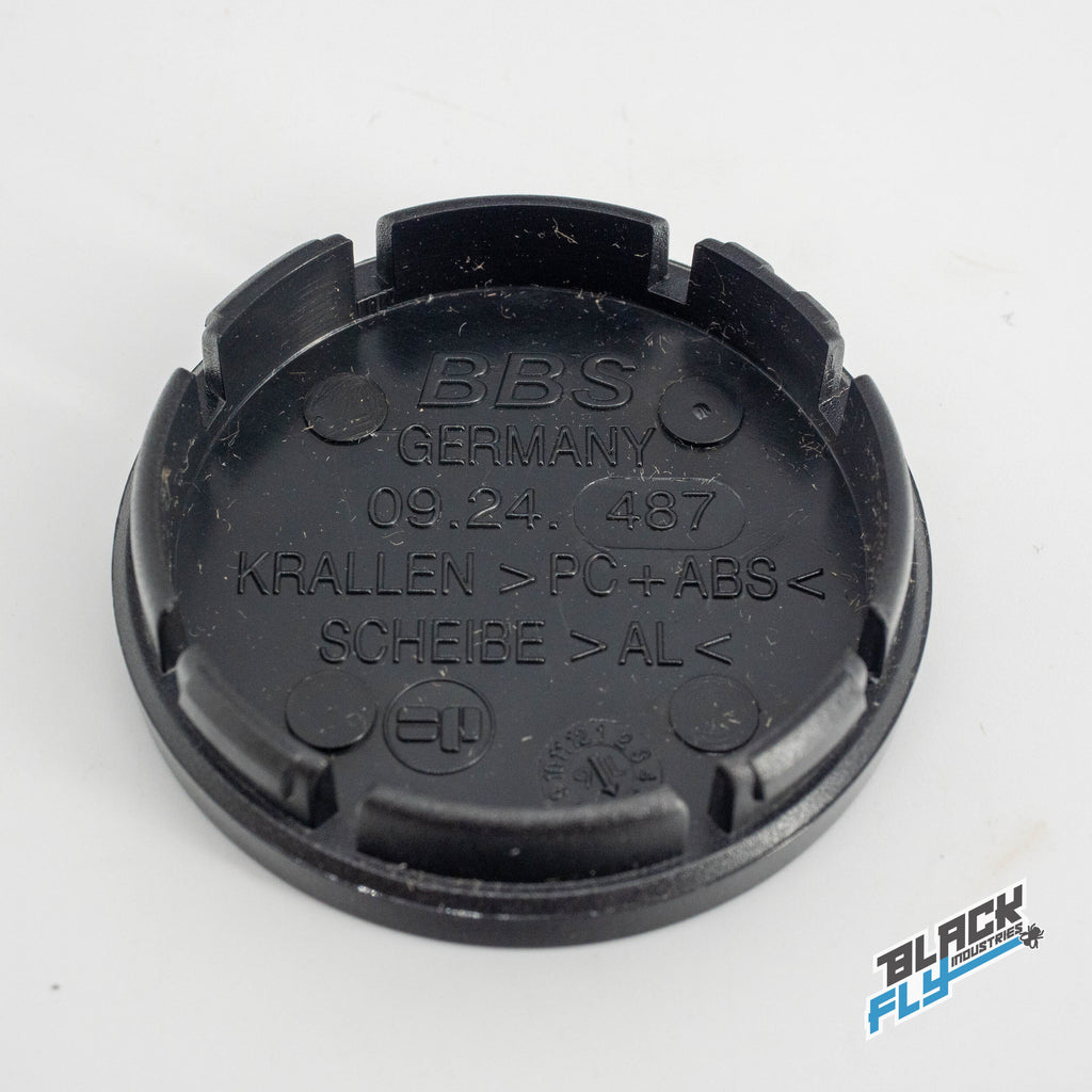 Genuine BBS Polished/ Grey Logo 56 mm Cap Set