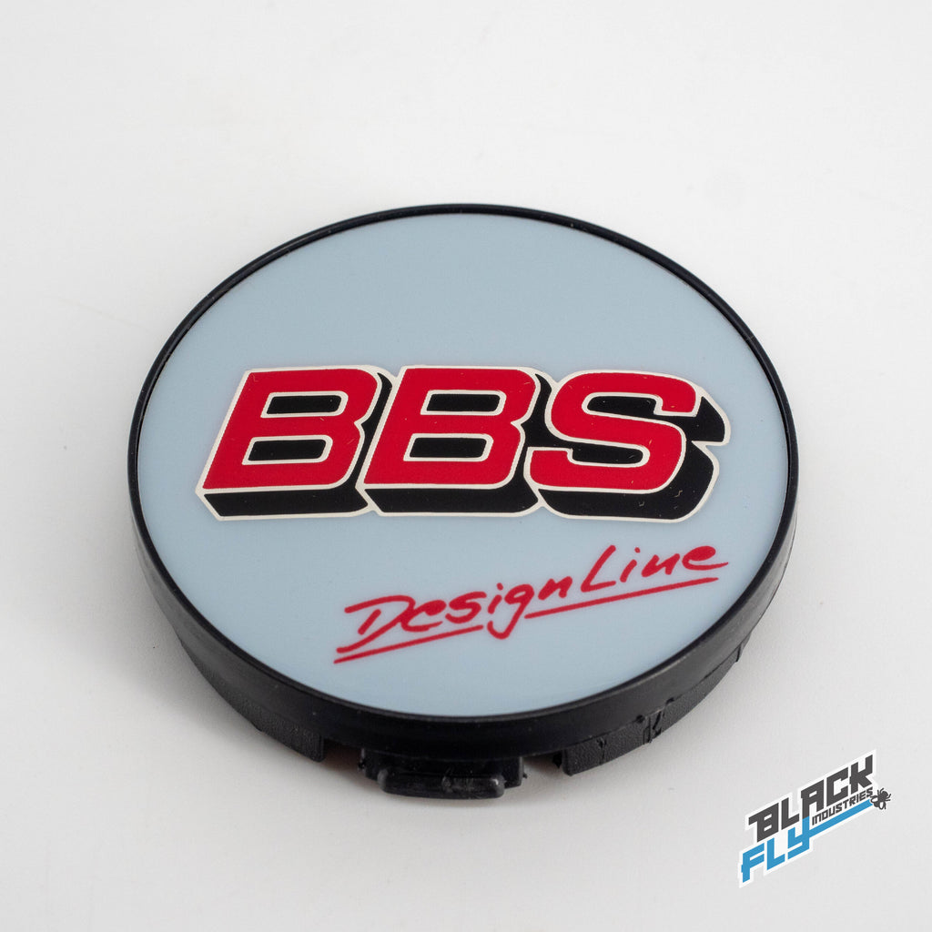 Genuine BBS White/ Red logo Design Line Logo 56 mm Cap Set