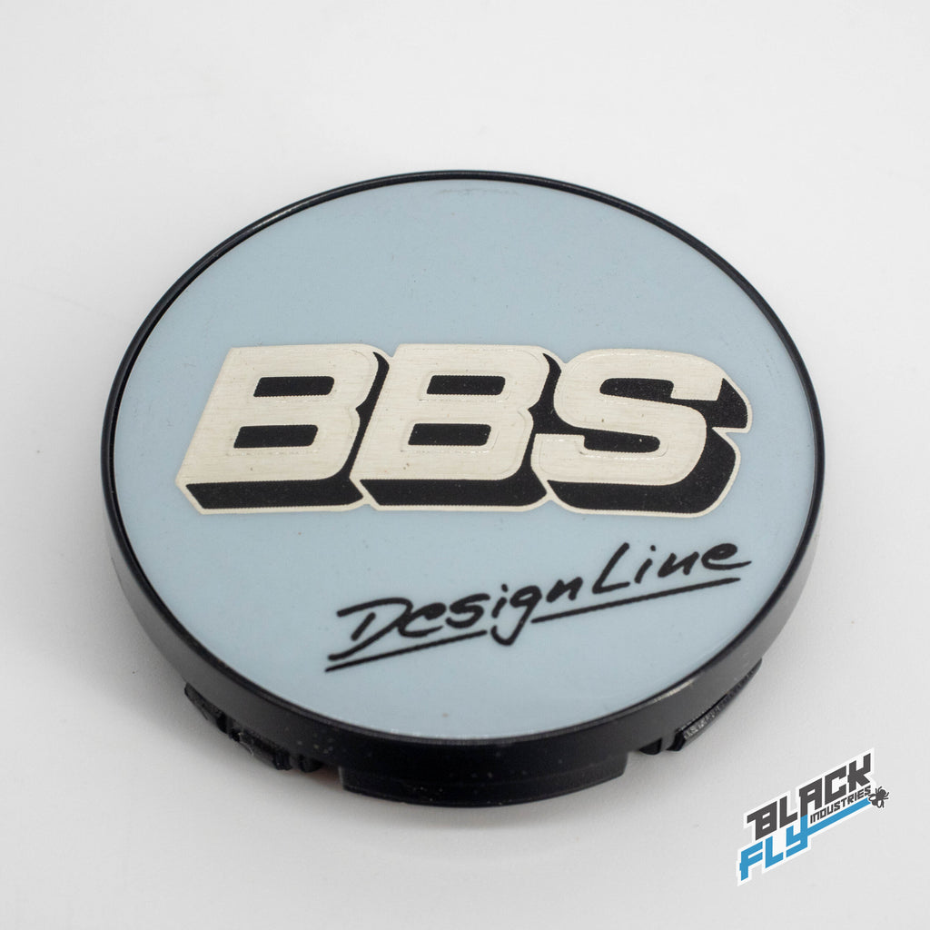 Genuine BBS White/Silver logo Design Line Logo 56 mm Cap Set