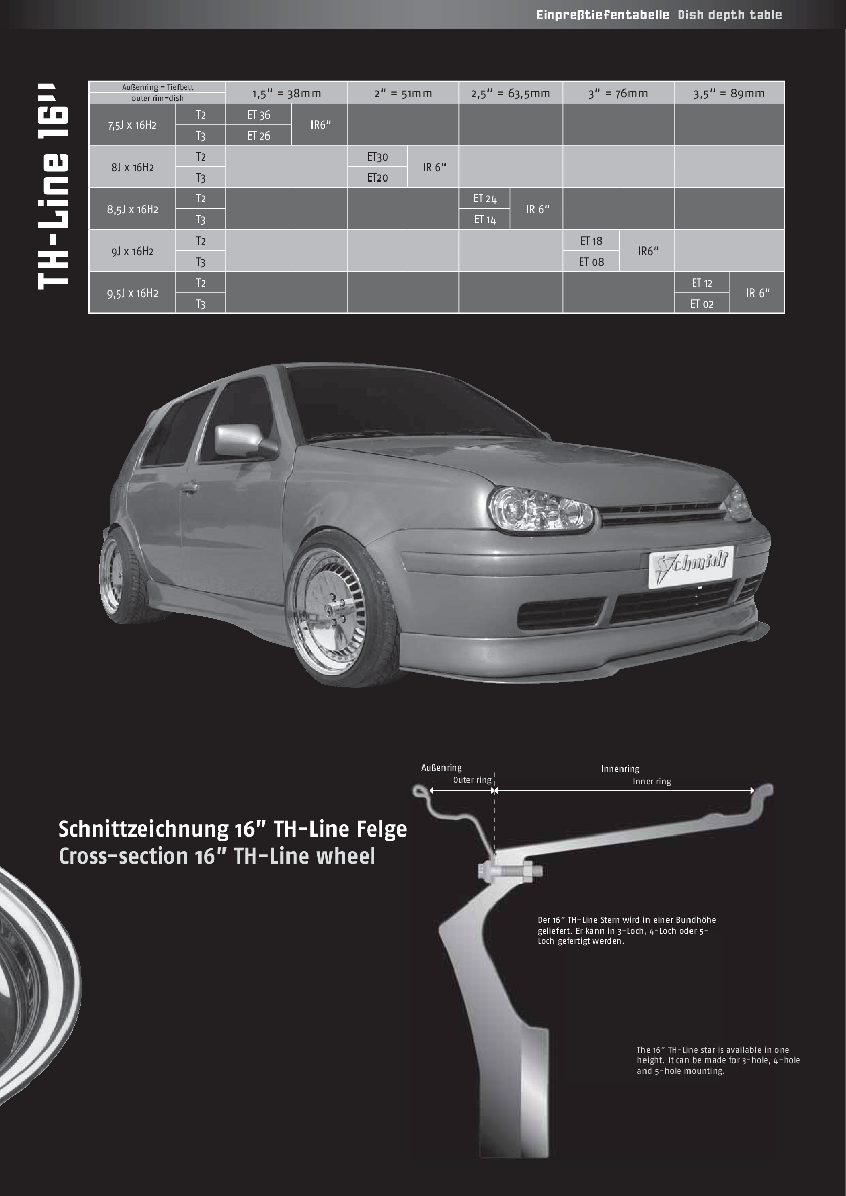 16" Schmidt TH Line 2 piece