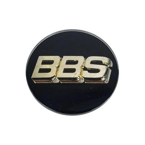 Genuine BBS Black/ Gold 3D Logo 70 mm center cap set